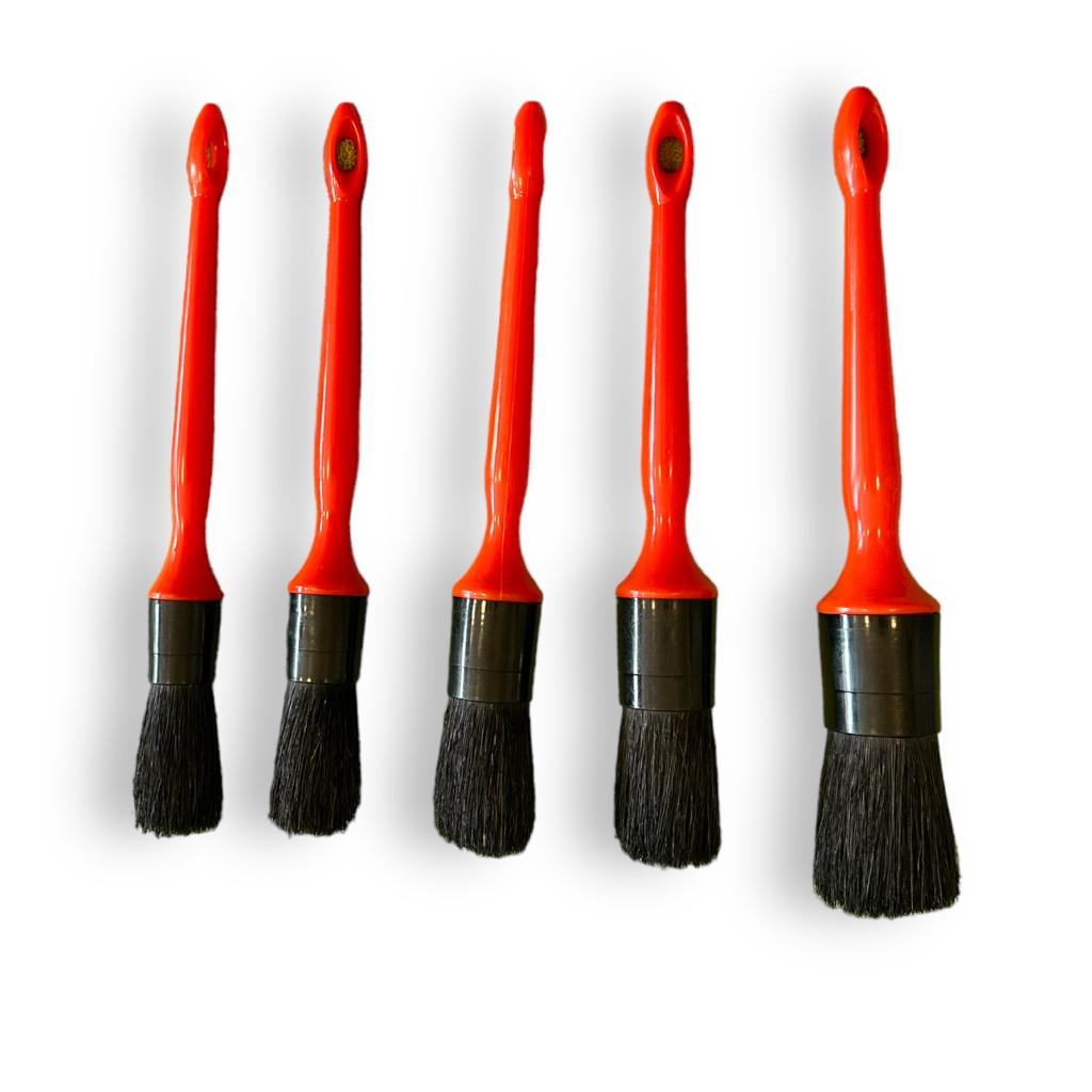 SPTA Car Interior Cleaning Brush Horsehair Bristles Brush Nylons Handle  Auto Upholstery Cleaning Brush